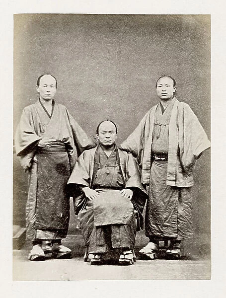 Early Japanese portrait - three men, Japan