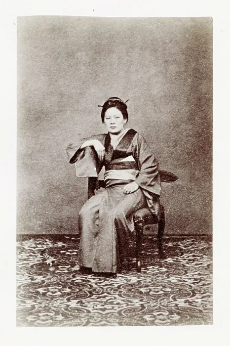 Framed Print : Early Japanese portrait: seated women Framed Print : Early Japanese portrait: seated women