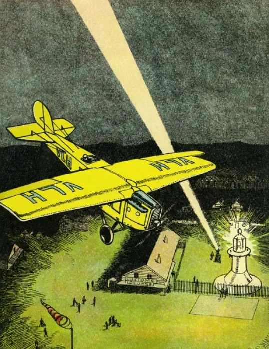 Framed Print : Early monoplane landing Framed Print : Early monoplane landing