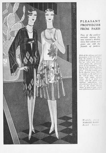 Two early Paris fashion models imported by Madame