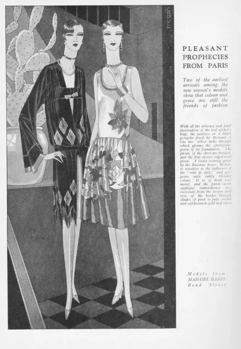 Framed Print : Two early Paris fashion models imported by Madame Framed Print : Two early Paris fashion models imported by Madame