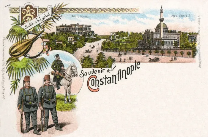 Framed Print : Early picture postcard with scenes of Istanbul, Turkey Framed Print : Early picture postcard with scenes of Istanbul, Turkey