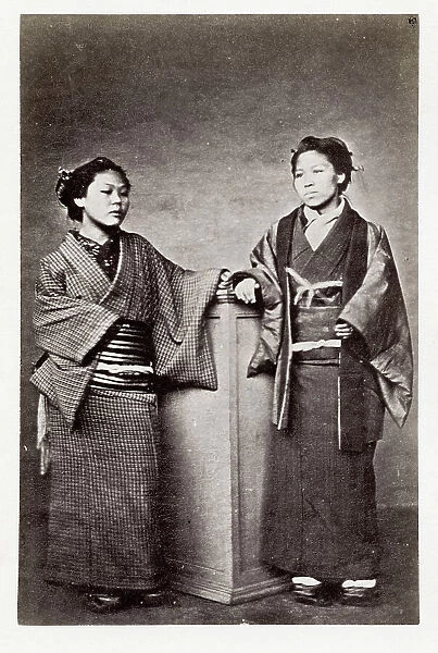 Early portrait, two Japanese women