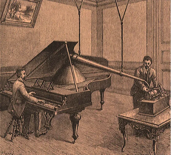 Framed Print : Early Recording Machine Framed Print : Early Recording Machine