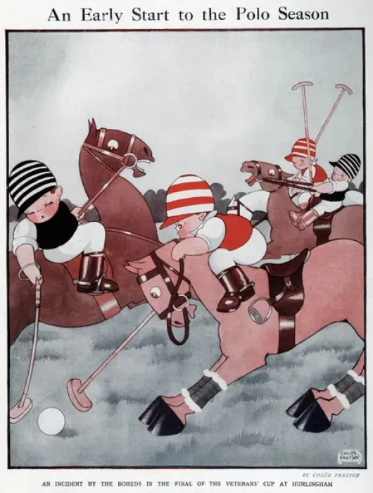Framed Print : An early start to the polo season 1924 Framed Print : An early start to the polo season 1924