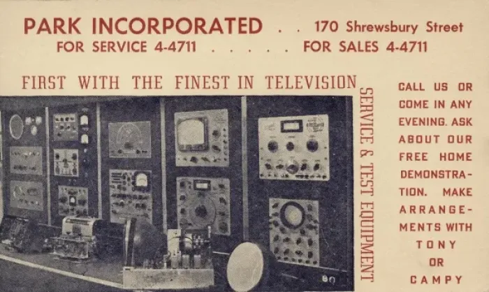 Framed Print : Early US Televsion Shop Advertisement Framed Print : Early US Televsion Shop Advertisement