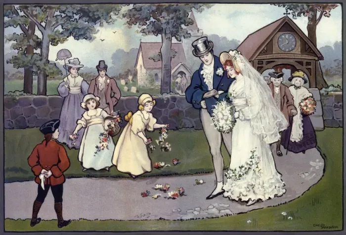Framed Print : Early Victorian wedding Framed Print : Early Victorian wedding
