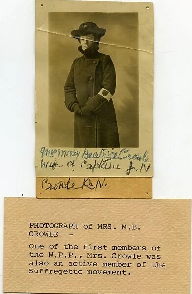 Early woman police officer, Mrs M B Crowle