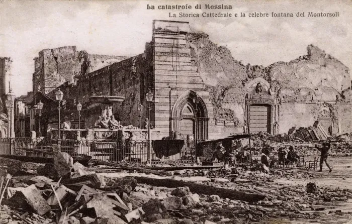 Framed Print : Earthquake - Damage to the Cathedral, Messina, Sicily Framed Print : Earthquake - Damage to the Cathedral, Messina, Sicily