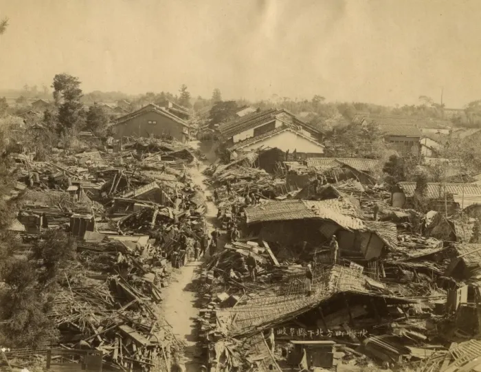 Framed Print : Earthquake damage, Japan Framed Print : Earthquake damage, Japan