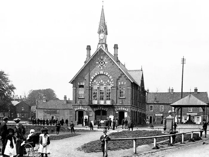 Framed Print : Easingwold Town Hall early 1900s Framed Print : Easingwold Town Hall early 1900s