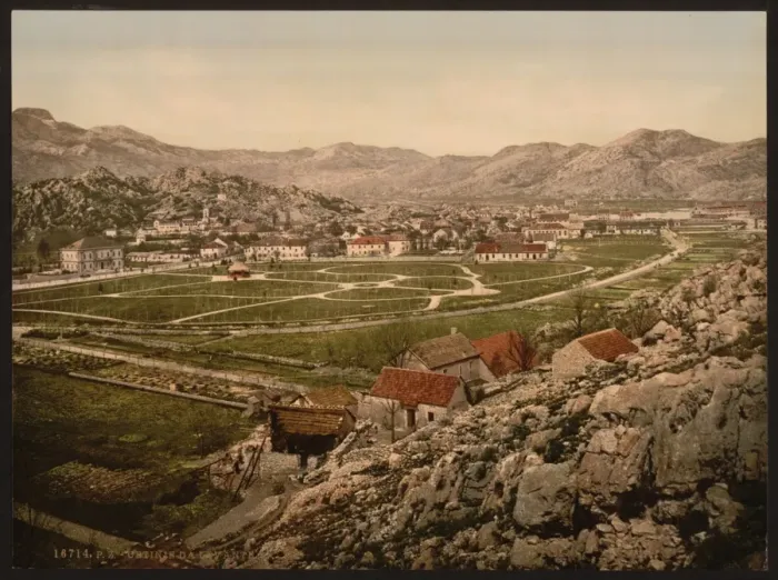 Framed Print : From the east, Cetinje, Montenegro Framed Print : From the east, Cetinje, Montenegro
