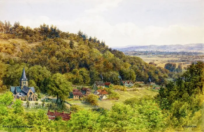 Framed Print : East Clevedon Valley, Clevedon, Somerset Framed Print : East Clevedon Valley, Clevedon, Somerset