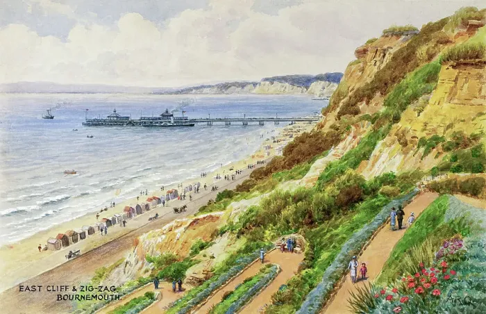 Framed Print : East Cliff and Zigzag, Bournemouth, Dorset Framed Print : East Cliff and Zigzag, Bournemouth, Dorset