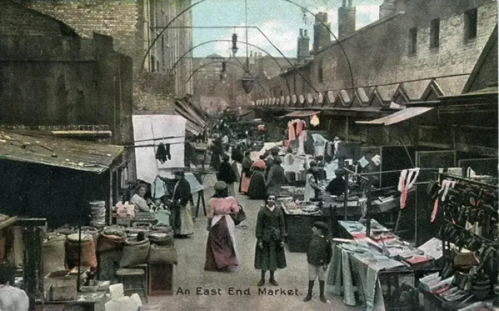 Framed Print : An East End Market, London, London Framed Print : An East End Market, London, London