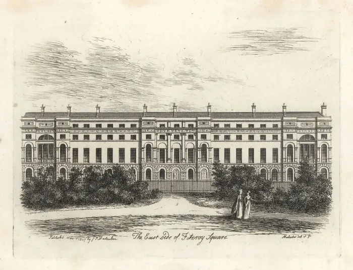 Framed Print : East side of Fitzroy Square, London, 1807 Framed Print : East side of Fitzroy Square, London, 1807