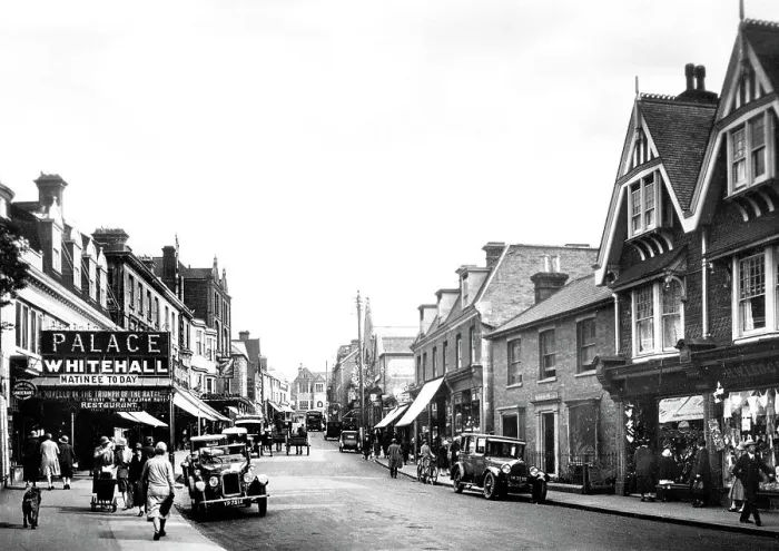 Framed Print : East Grinstead London Road probably 1920s Framed Print : East Grinstead London Road probably 1920s