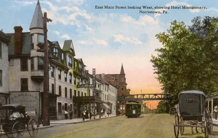 Framed Print : East Main Street, Norristown, Pennsylvania, USA