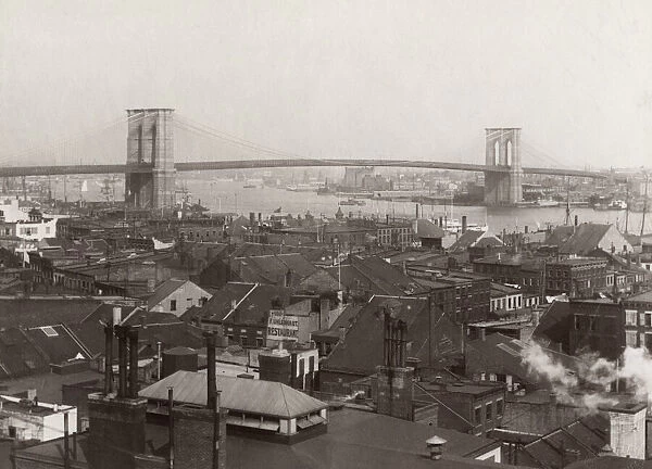 East River Bridge, Manhattan, New York, c. 1890 s