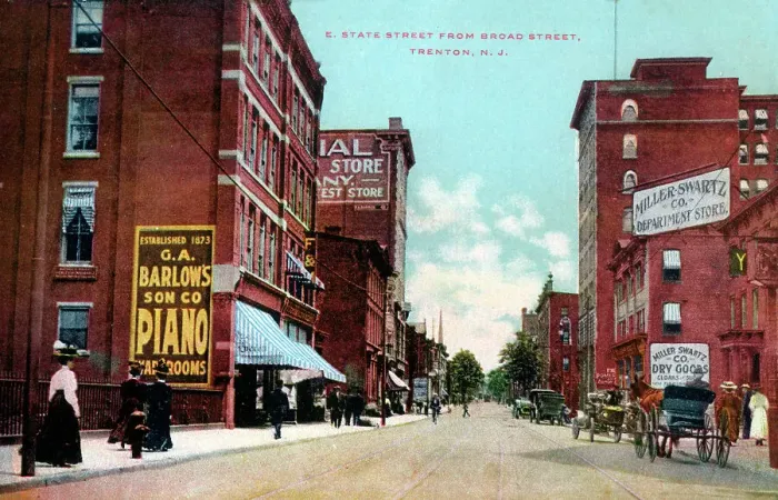 Framed Print : East State Street from Broad Street, Trenton, New Jersey Framed Print : East State Street from Broad Street, Trenton, New Jersey