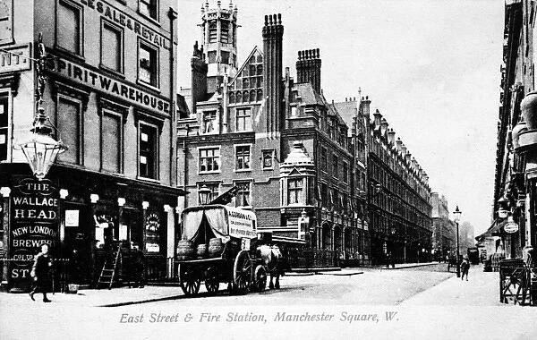 East Street and Fire Station, Manchester Square, London