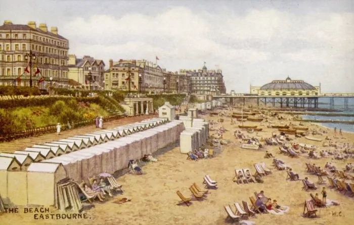 Framed Print : Eastbourne / Beach 1920S Framed Print : Eastbourne / Beach 1920S