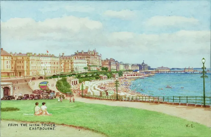 Framed Print : Eastbourne, East Sussex, viewed from the Wish Tower Framed Print : Eastbourne, East Sussex, viewed from the Wish Tower