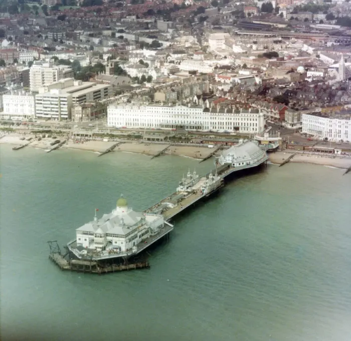 Framed Print : Eastbourne Pier - Aerial View Framed Print : Eastbourne Pier - Aerial View