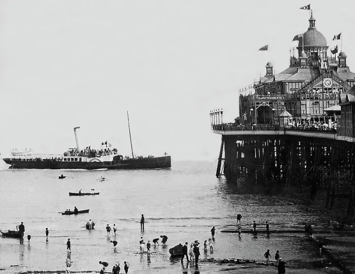 Framed Print : Eastbourne Pier, Victorian period Framed Print : Eastbourne Pier, Victorian period