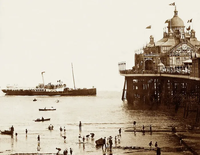 Framed Print : Eastbourne Pier Victorian period Framed Print : Eastbourne Pier Victorian period