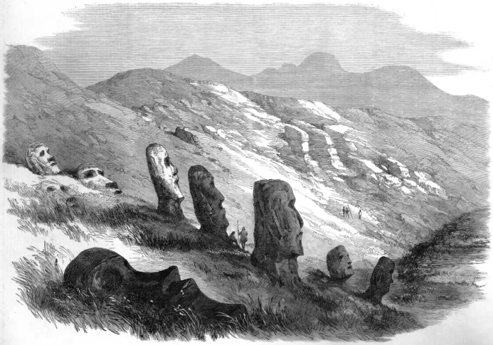 Framed Print : Easter Island stone heads Framed Print : Easter Island stone heads