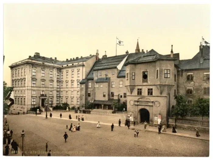 Framed Print : Eastern part of castle and principal garden, Konigsberg, Eas Framed Print : Eastern part of castle and principal garden, Konigsberg, Eas