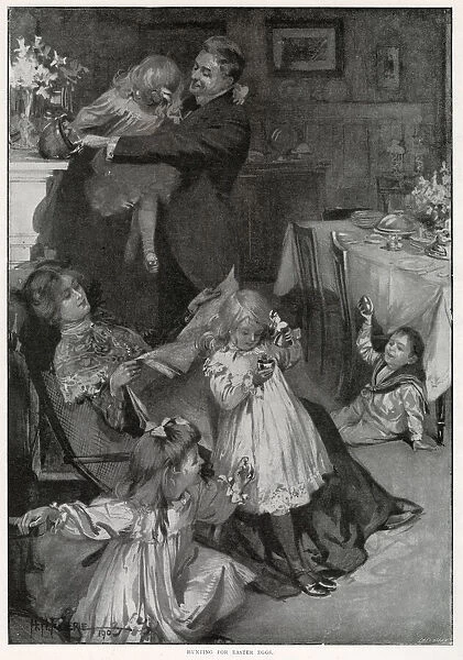 An Eastertide custom at home and abroad: hunting for Easter Eggs, 1903 Date: 1903