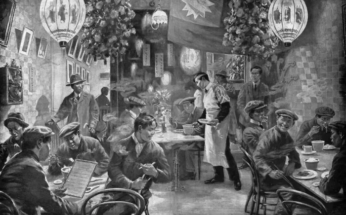 Framed Print : Where to eat dinner with chopsticks a la chinoise Framed Print : Where to eat dinner with chopsticks a la chinoise