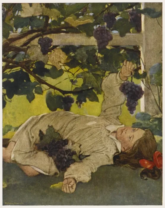 Framed Print : Eating Grapes