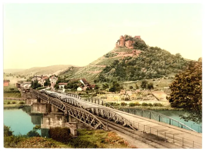 Framed Print : Ebernburg (i. e. Bad Munster am Stein-Ebernburg) Nahethal, R Framed Print : Ebernburg (i. e. Bad Munster am Stein-Ebernburg) Nahethal, R