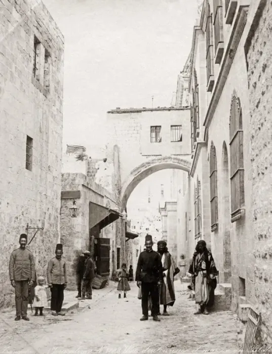 Framed Print : Ecce Homo Arch on the Via Dolorosa, Jesusalem, circa 1880s Framed Print : Ecce Homo Arch on the Via Dolorosa, Jesusalem, circa 1880s