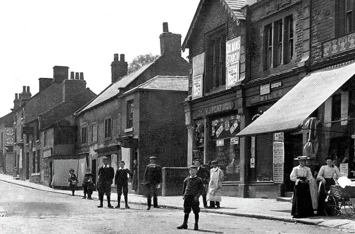 Framed Print : Eckington Market Street early 1900s Framed Print : Eckington Market Street early 1900s
