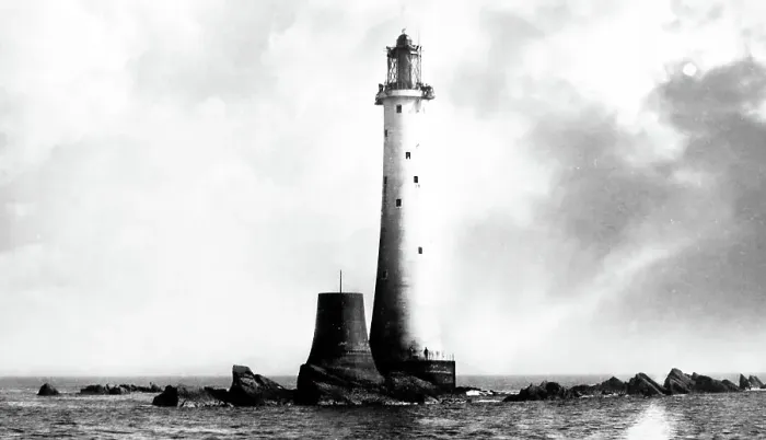 Framed Print : Eddystone Lighthouse, Victorian period Framed Print : Eddystone Lighthouse, Victorian period