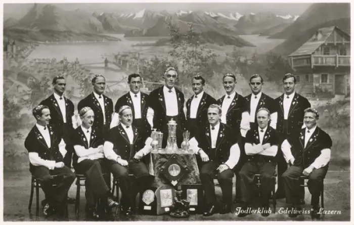 Framed Print : The Edelweiss Jodelling Club, Lucerne, Switzerland Framed Print : The Edelweiss Jodelling Club, Lucerne, Switzerland