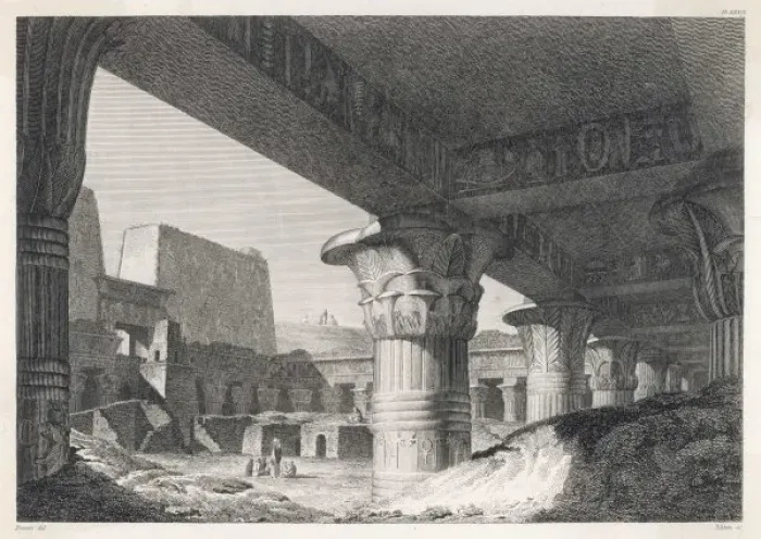 Framed Print : Edfu Temple / Egypt / C. 1800 Framed Print : Edfu Temple / Egypt / C. 1800