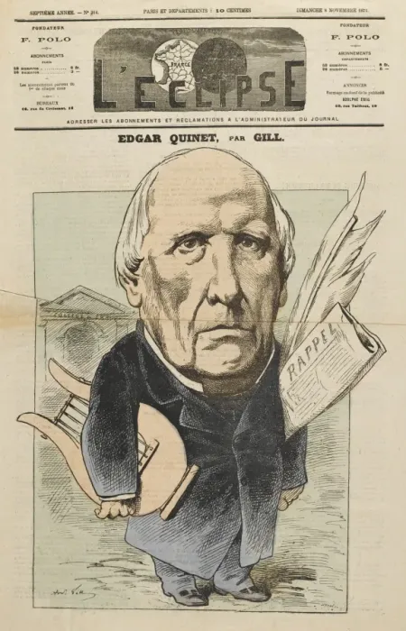 Framed Print : Edgar Quinet / Gill 1874 Framed Print : Edgar Quinet / Gill 1874