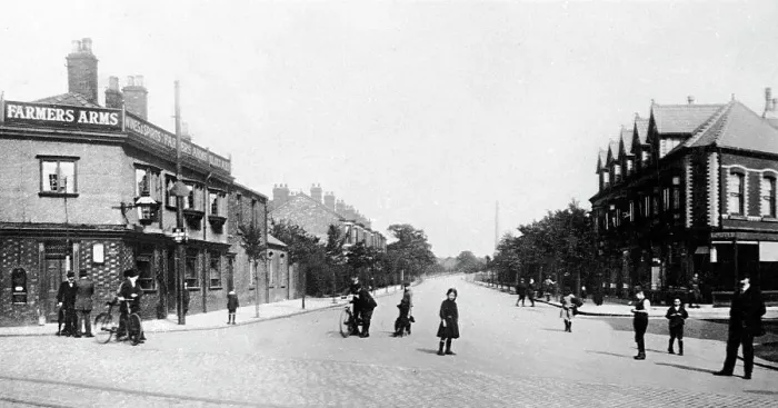 Framed Print : Edgeley Road, Cheadle Heath early 1900's Framed Print : Edgeley Road, Cheadle Heath early 1900's