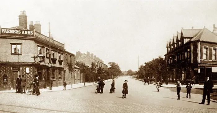 Framed Print : Edgeley Road, Cheadle Heath early 1900's Framed Print : Edgeley Road, Cheadle Heath early 1900's