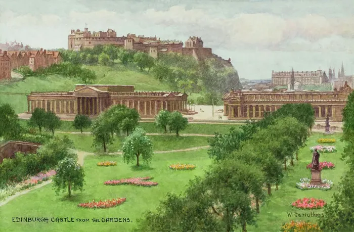 Framed Print : Edinburgh Castle, Lothian, Scotland, viewed from the Gardens Framed Print : Edinburgh Castle, Lothian, Scotland, viewed from the Gardens