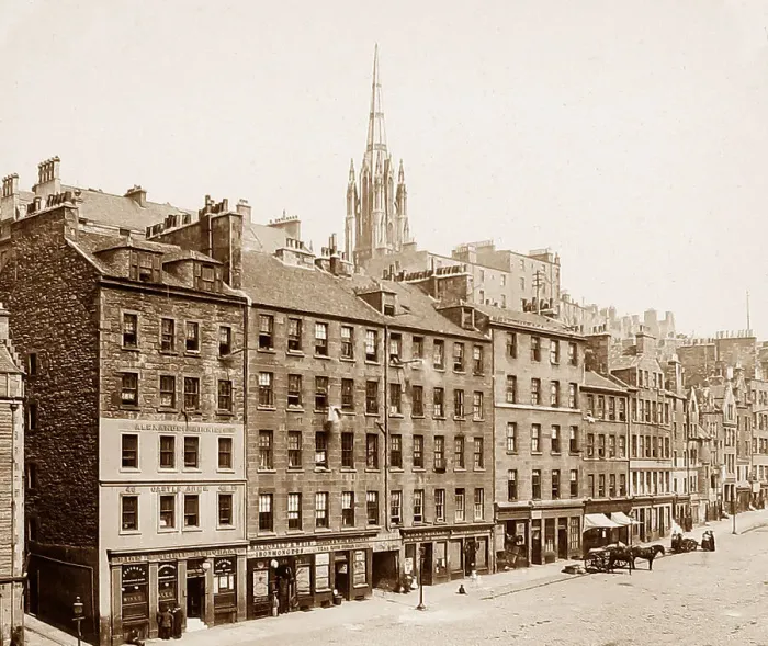 Framed Print : Edinburgh Grassmarket Victorian period Framed Print : Edinburgh Grassmarket Victorian period