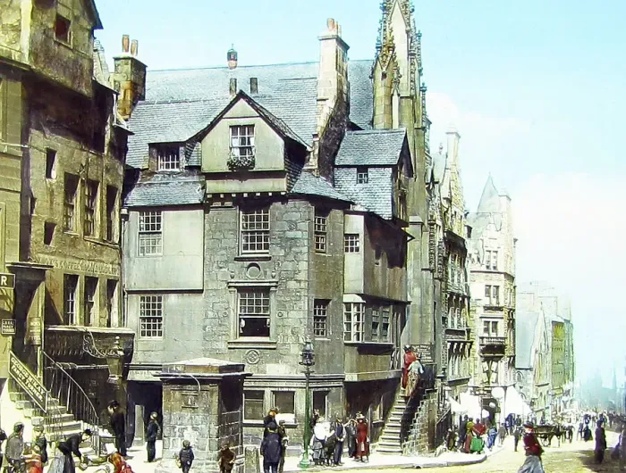 Framed Print : Edinburgh John Knox's House Royal Mile Victorian period Framed Print : Edinburgh John Knox's House Royal Mile Victorian period