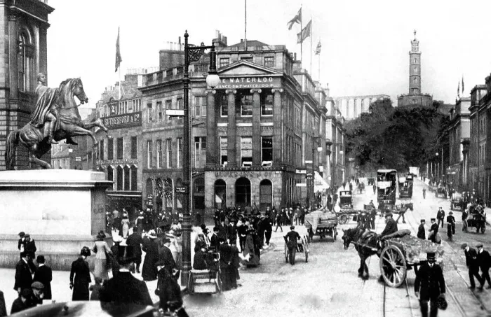 Framed Print : Edinburgh Post Office and Waterloo Place early 1900s Framed Print : Edinburgh Post Office and Waterloo Place early 1900s