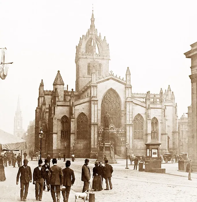 Framed Print : Edinburgh St. Giles Cathedral Royal Mile Victorian period Framed Print : Edinburgh St. Giles Cathedral Royal Mile Victorian period