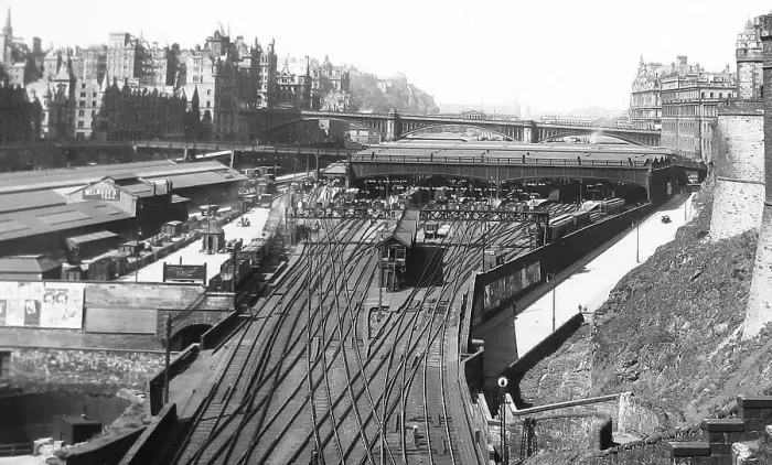 Framed Print : Edinburgh Waverley Station Victorian period Framed Print : Edinburgh Waverley Station Victorian period